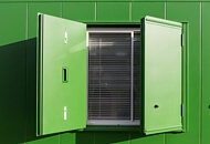External shutters provide extra security.  