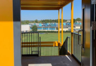 Container housing stairway