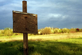 blank sign post