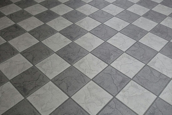black and white tile effect vinyl flooring